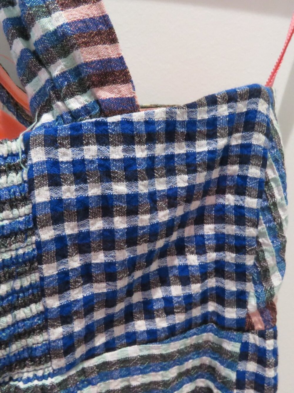 ANTHROPOLOGIE MAEVE Waverly Gingham One Shoulder Dress 4 Petite Coquette Twee - Picture 12 of 14
